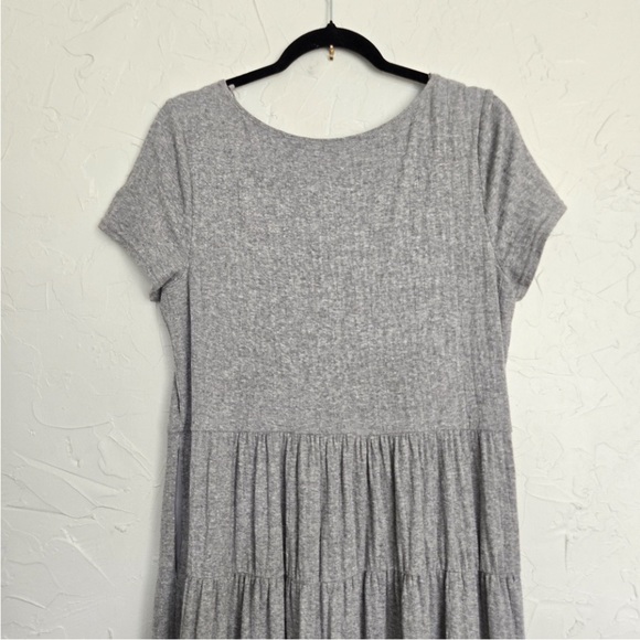 Anthropologie Maeve Gray Tiered Gillian Maxi Dress, M - Picture 7 of 10